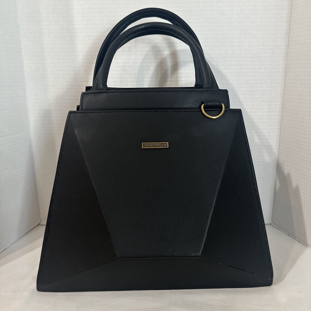 Parchita Black Babbled Large Satchel